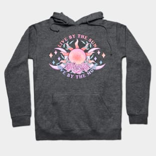 Live by the sun love by the moon triple moon design Hoodie